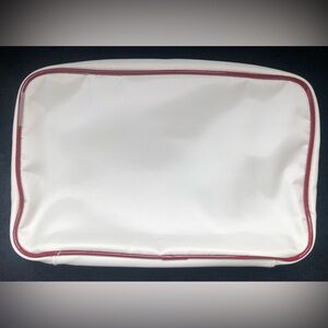 Shiseido White Red Toiletries Travel Bag